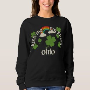 Kiss Me Shamrock State St Patrick's Day Ohio Sweatshirt