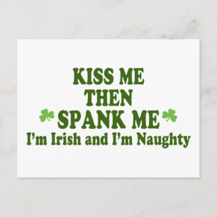 Kiss Me Then Spank Me Gift Postcard