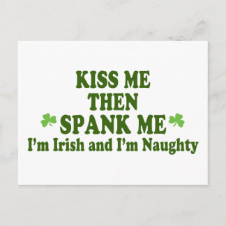 Kiss Me Then Spank Me Gift Postcard