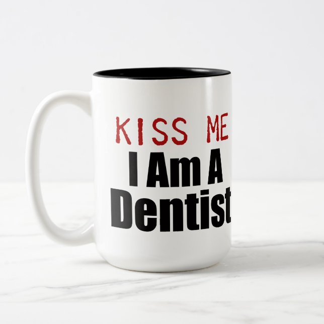 kiss Me Two-Tone Coffee Mug (Left)
