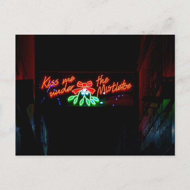 Kiss me Under the Mistletoe  Postcard (Front)
