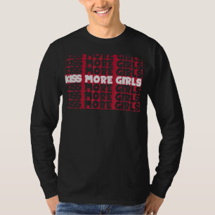 Kiss More Girls Lesbian Flag Lgbt Pride T-Shirt