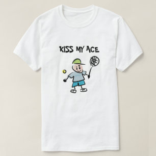 Kiss my ace funny tennis cartoon t shirt