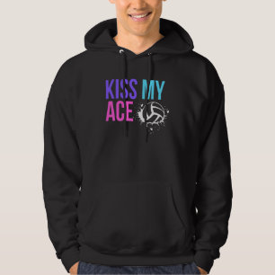 Kiss My Ace Volleyball Pun For Players on Gameday Hoodie