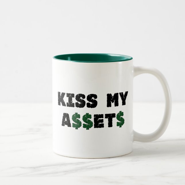 Kiss My Assets Funny Investor Mug (Right)