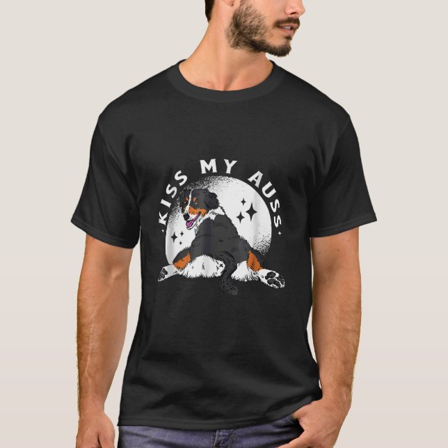 Kiss My Auss Aussie Australian Shepherd  T-Shirt (Front)