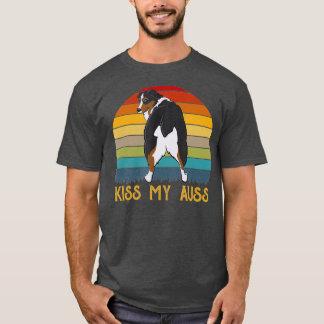 Kiss My Auss Funny Aussie Mum Aussie Owner Retro T-Shirt