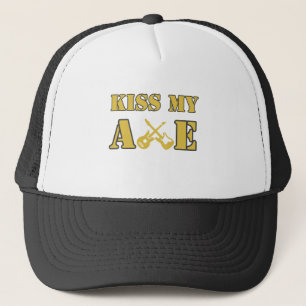 Kiss My Axe for guitar lovers Trucker Hat