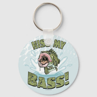 Kiss My Bass Big Mouth Fish Gear Key Ring