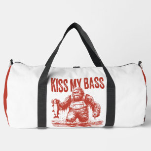 Kiss My Bass Bigfoot Fishing Duffle Bag