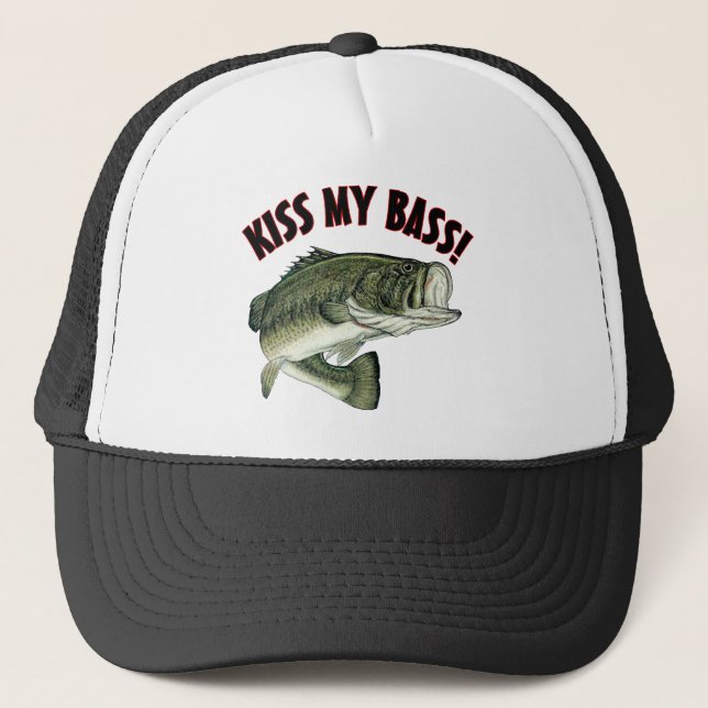 Kiss My Bass Trucker Hat (Front)