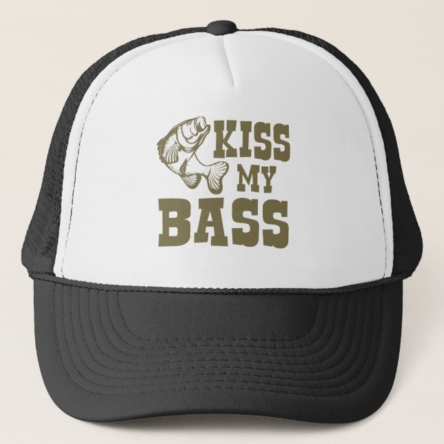 Kiss My Bass Trucker Hat (Front)