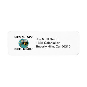 Kiss My Bee Hind Return Address Label