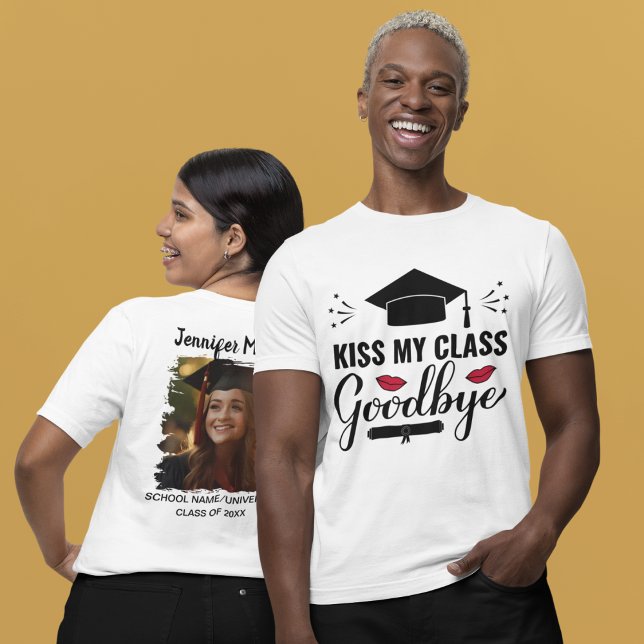 Kiss My Class Goodbye Fun Personalised Graduation T-Shirt (Creator Uploaded)