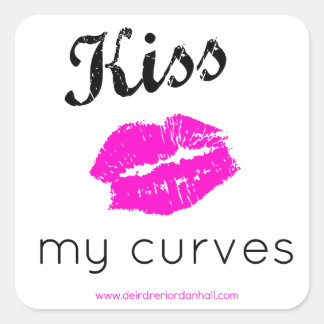 Kiss My Curves Sugar, the novel swag Square Sticker