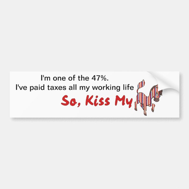 KISS MY DONKEY BUMPER STICKER (Front)