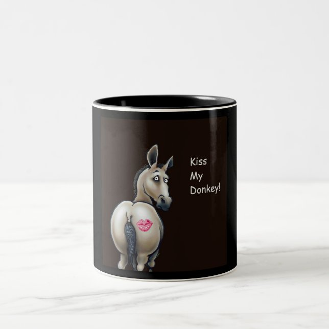 kiss my donkey mug (Center)