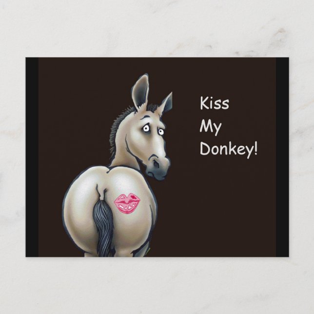 Kiss my Donkey post cards (Front)