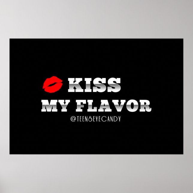 Kiss My Flavour Red Lips Vape Poster (Front)