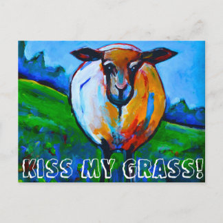Kiss My Grass! Postcard