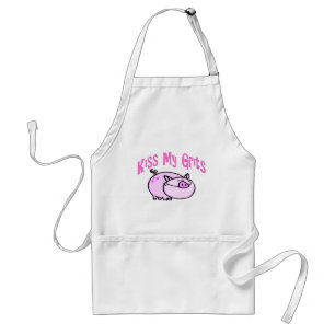 Kiss My Grits Comical Standard Apron