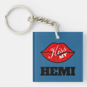 Kiss My Hemi Power B5 Blue Challenger Key Ring
