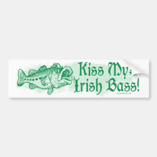 Kiss My Irish Bass Bumper Sticker