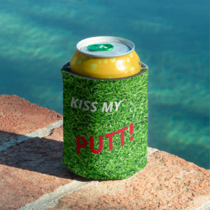 Kiss My Putt Golf Fan Groom Birthday Party Can Cooler