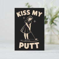 Kiss My Putt Retro Vintage 1940 Golf Golfer Lovers