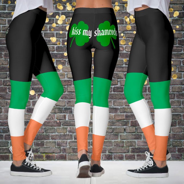 Kiss my shamrocks St. Patrick's Day Leggings (Creator Uploaded)