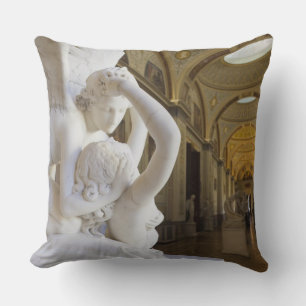 Kiss of Cupid and Psyche, by Antonio Canova Cushion