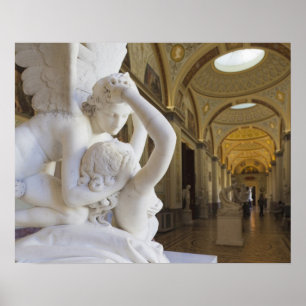 Kiss of Cupid and Psyche, by Antonio Canova Poster
