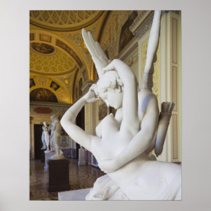 Kiss of Cupid and Psyche, by Antonio Canova Poster