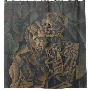 Kiss of Death Abstract Painting Shower Curtain