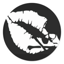 Kiss of Death Round Sticker