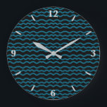 Kiss Of Light Modern Pop Art Abstract Large Clock<br><div class="desc">Round Wall Clock, wall art decor and home furnishing decor accessory with Kiss Of Light Modern Pop Art Abstract illustration custom printed to order with original artwork design images by The Fabric Seal print on demand shop at Zazzle #ZazzleMade https://www.zazzle.com/store/thefabricseal 🎨 This awesome looking graphic art drawing features an awesome...</div>