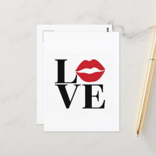 Kiss of Love: Red Lips Edition Post Card