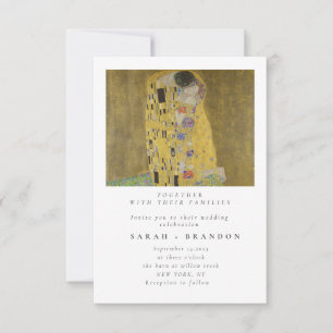 Kiss Old painting wedding invitation