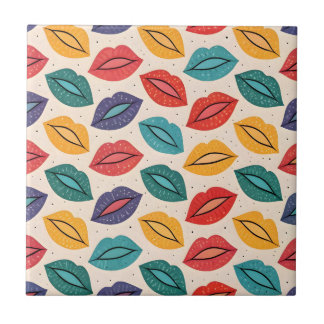 Kiss Pattern Ceramic Tile