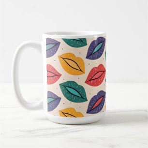 Kiss Pattern Coffee Mug