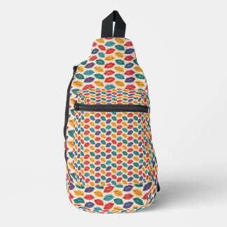 kiss pattern sling bag