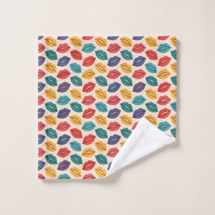 Kiss Pattern Wash Cloth