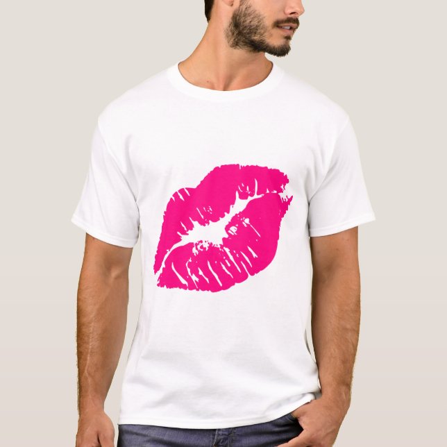 Kiss Pink Lips T-Shirt (Front)