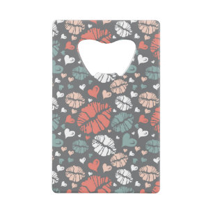 Kiss Print And Heart Pattern