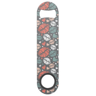 Kiss Print And Heart Pattern