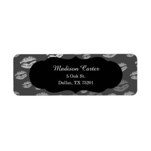 Kiss Print Grey Customisable Address Labels