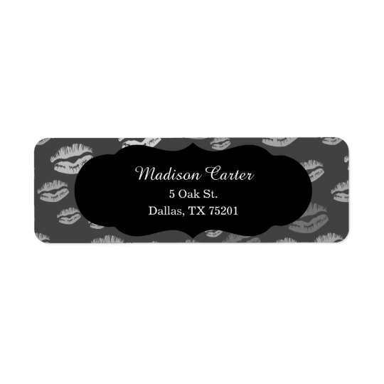 Kiss Print Grey Customisable Address Labels