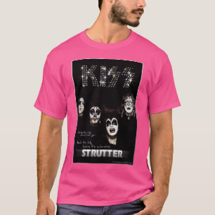 Kiss  The Band - 1974 Album - Strutter Lyrics T-Shirt