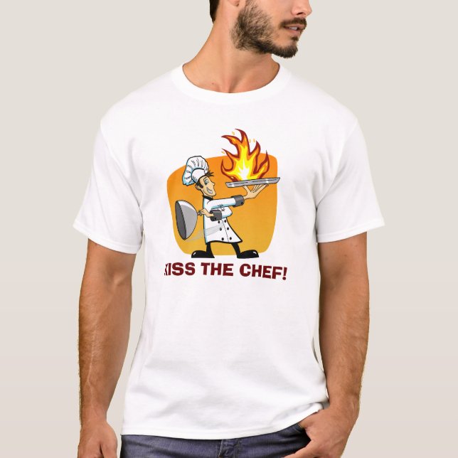 Kiss The Chef Cartoon TShirt (Front)