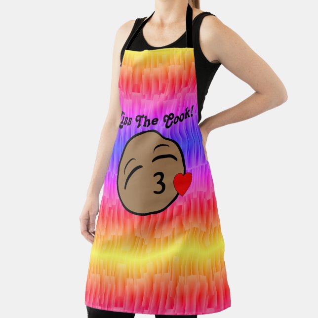 Kiss The Cook All-Over Print Apron (Insitu)